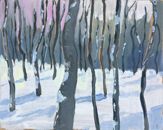 ulrikebahl-malerei-Studie-Winterlandschaft3